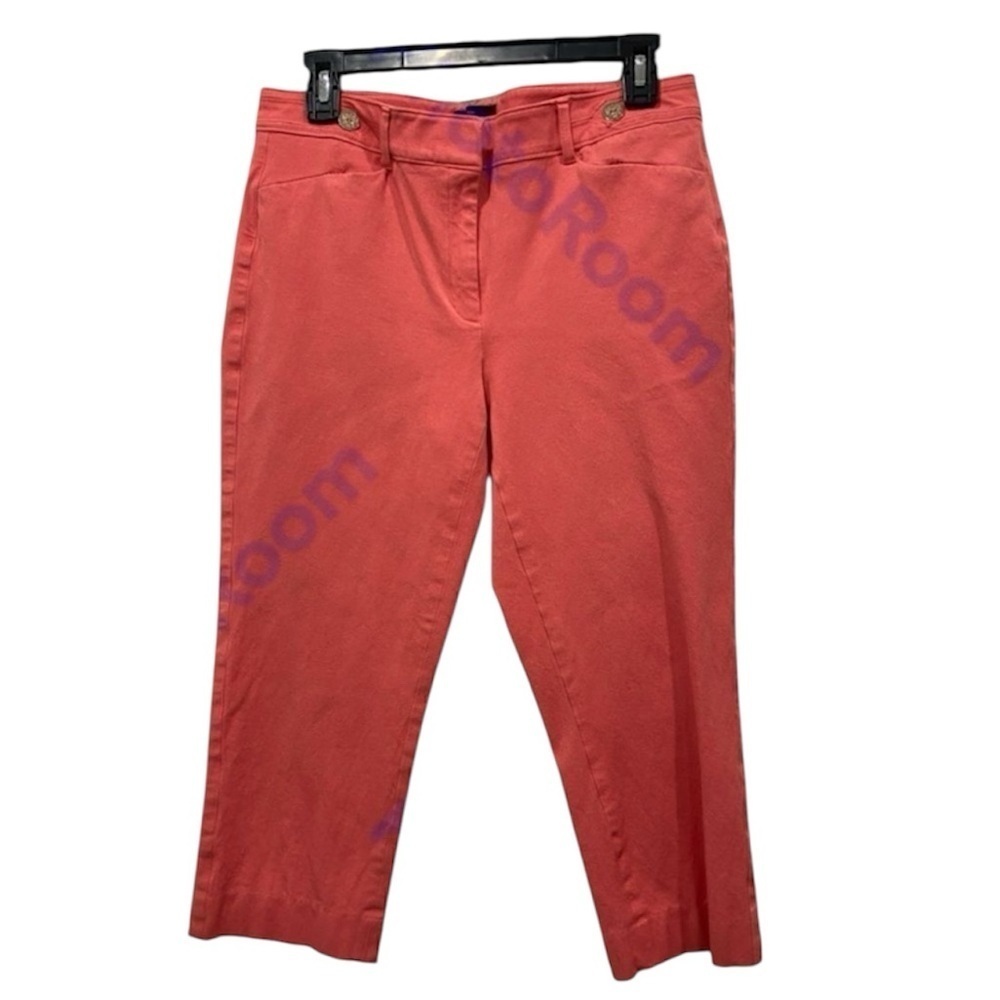 White House Black Market The Slim crop pants coral size 8 - Picture 2 of 12